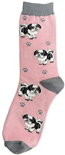 Black&white Shih Tzu Pet Lover Socks - All Season - One Size Fits Most - for Women and Men