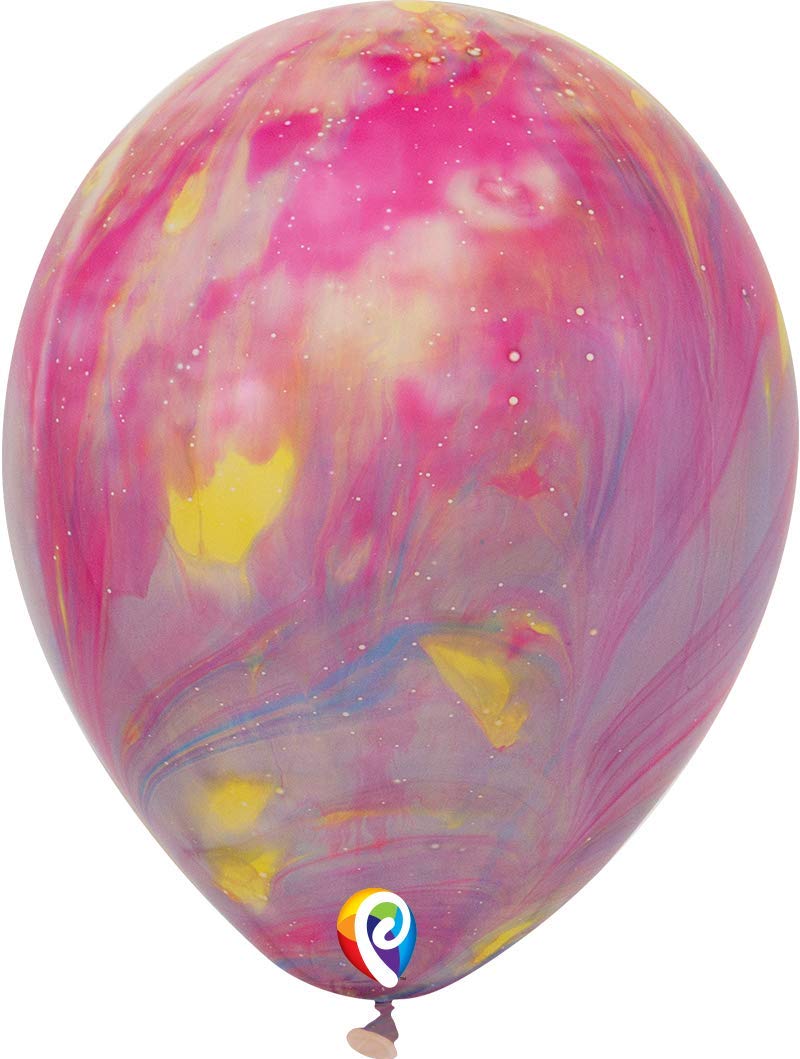 Pioneer Balloon Company 72 Count Tye-Dye Partymate Latex Balloon, 12", Multicolor