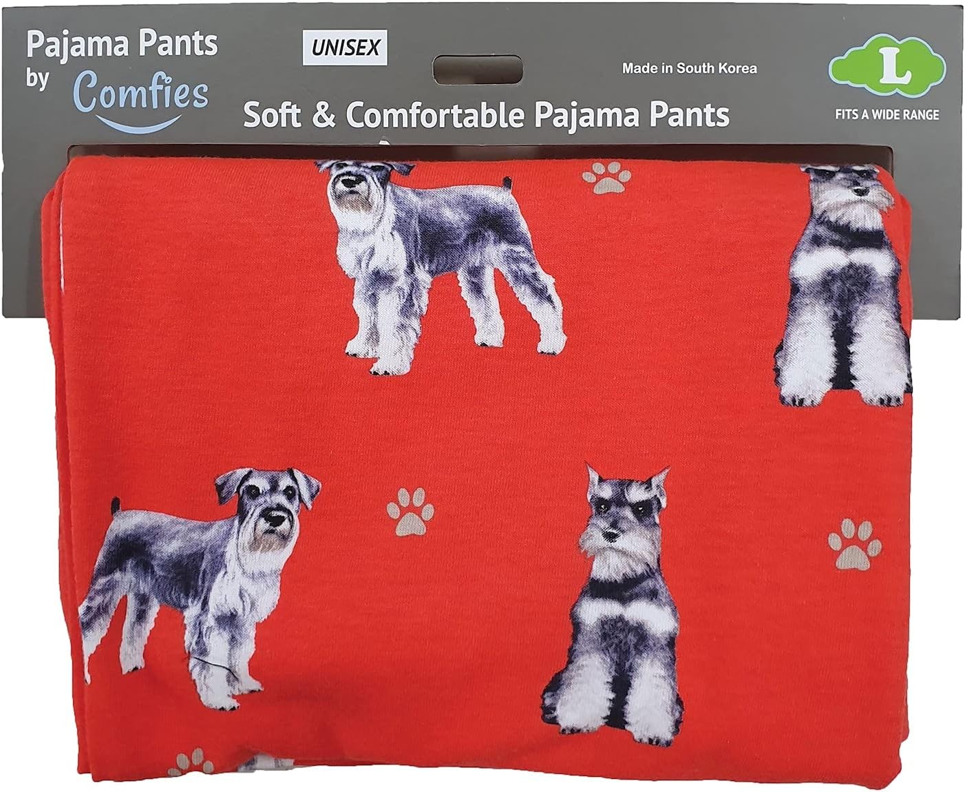 Schnauzer Dog Lovers Unisex Lightweight Cotton Blend Pajama Bottoms – Super Soft and Comfortable – Perfect for Schnauzer Gifts