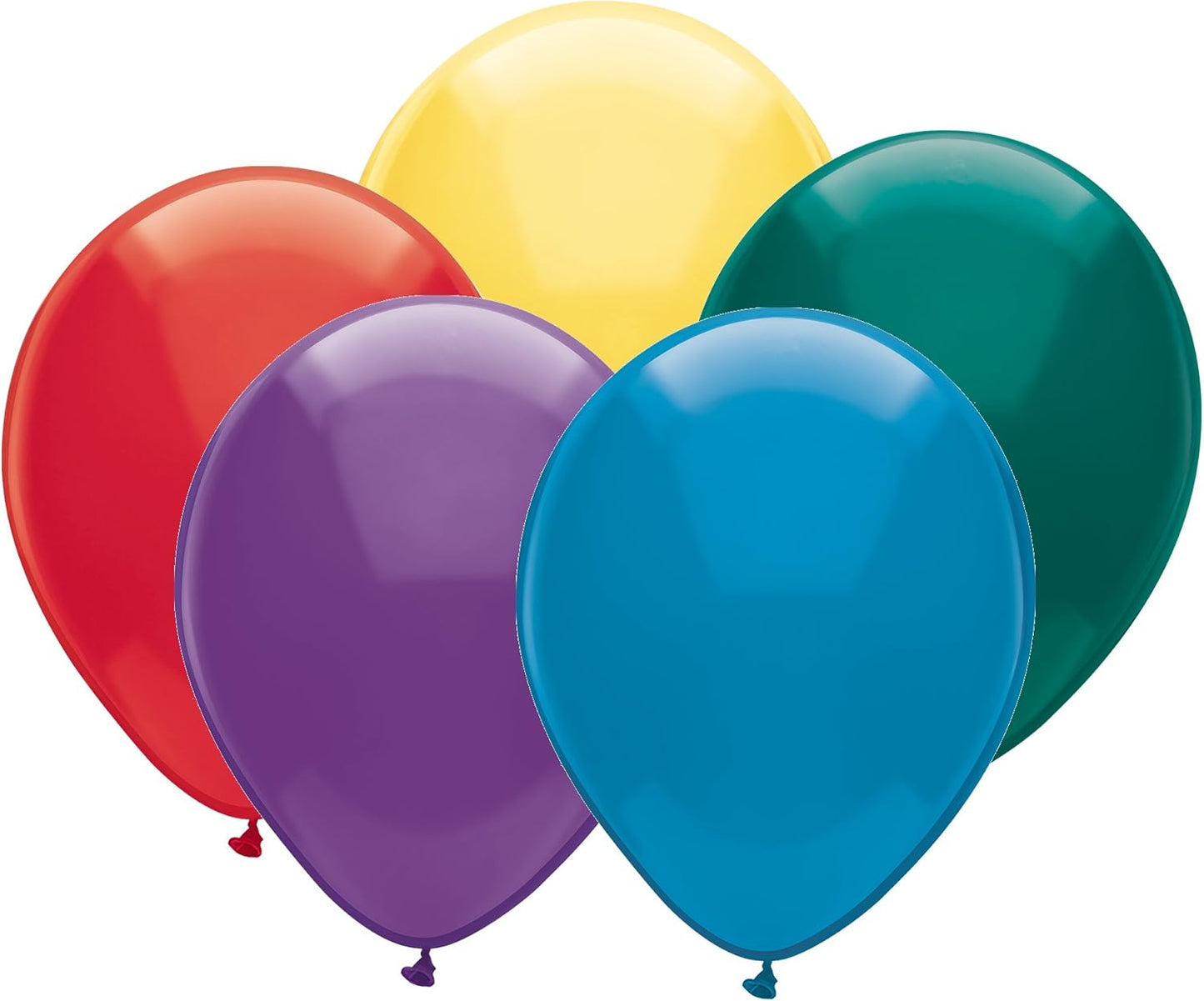 12-Inch Latex Balloons,Air/ Helium, 100-Count, Royal Rich Assortment.USA made