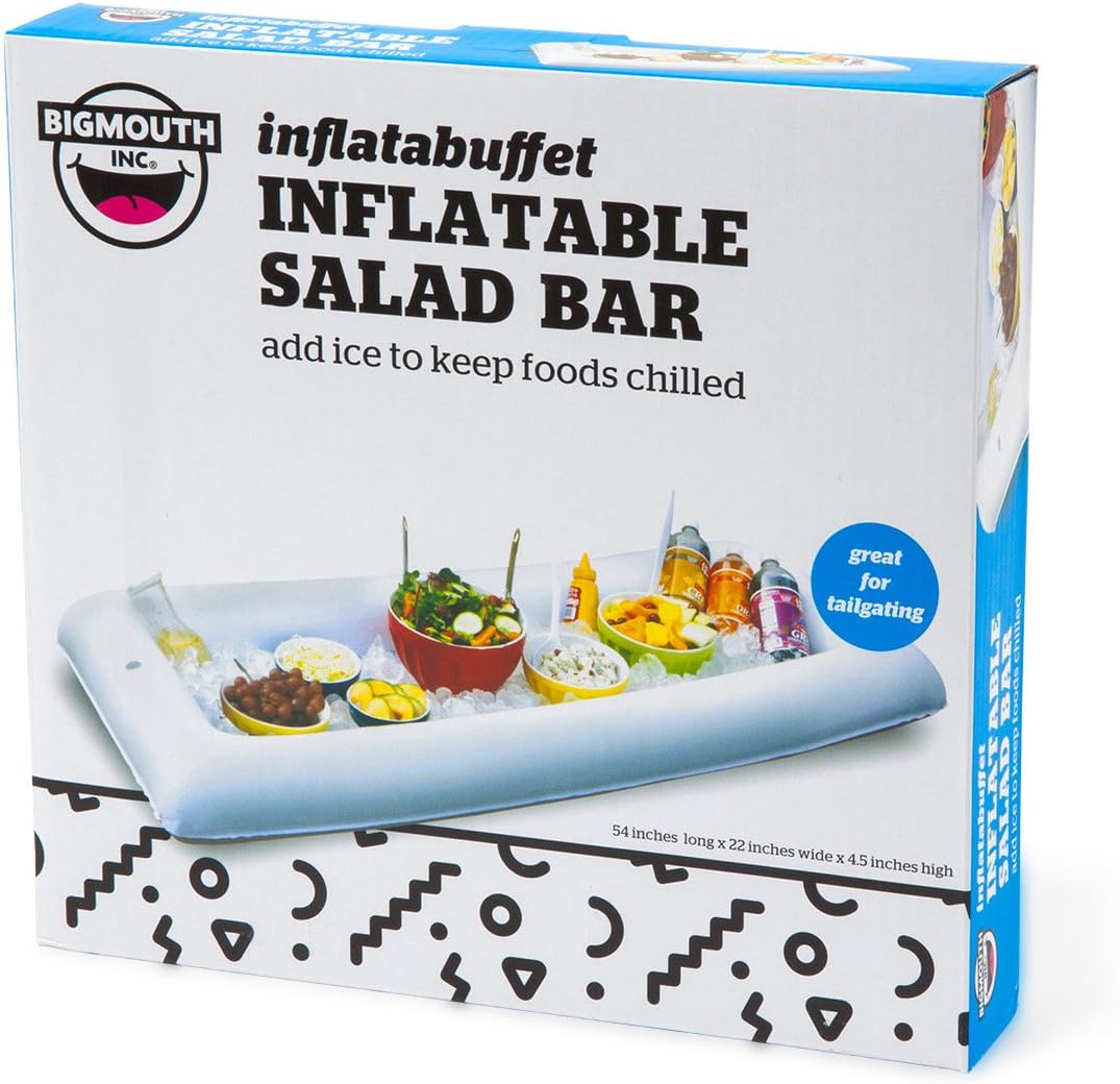 BigMouth Inc Inflatable Buffet and Salad Bar, White, Holds Drinks, Snacks and More