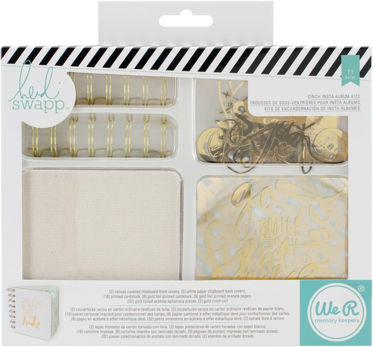 American Crafts 370609 71 Piece Heidi Swap Mixed Media Cinch Kits Insta Album