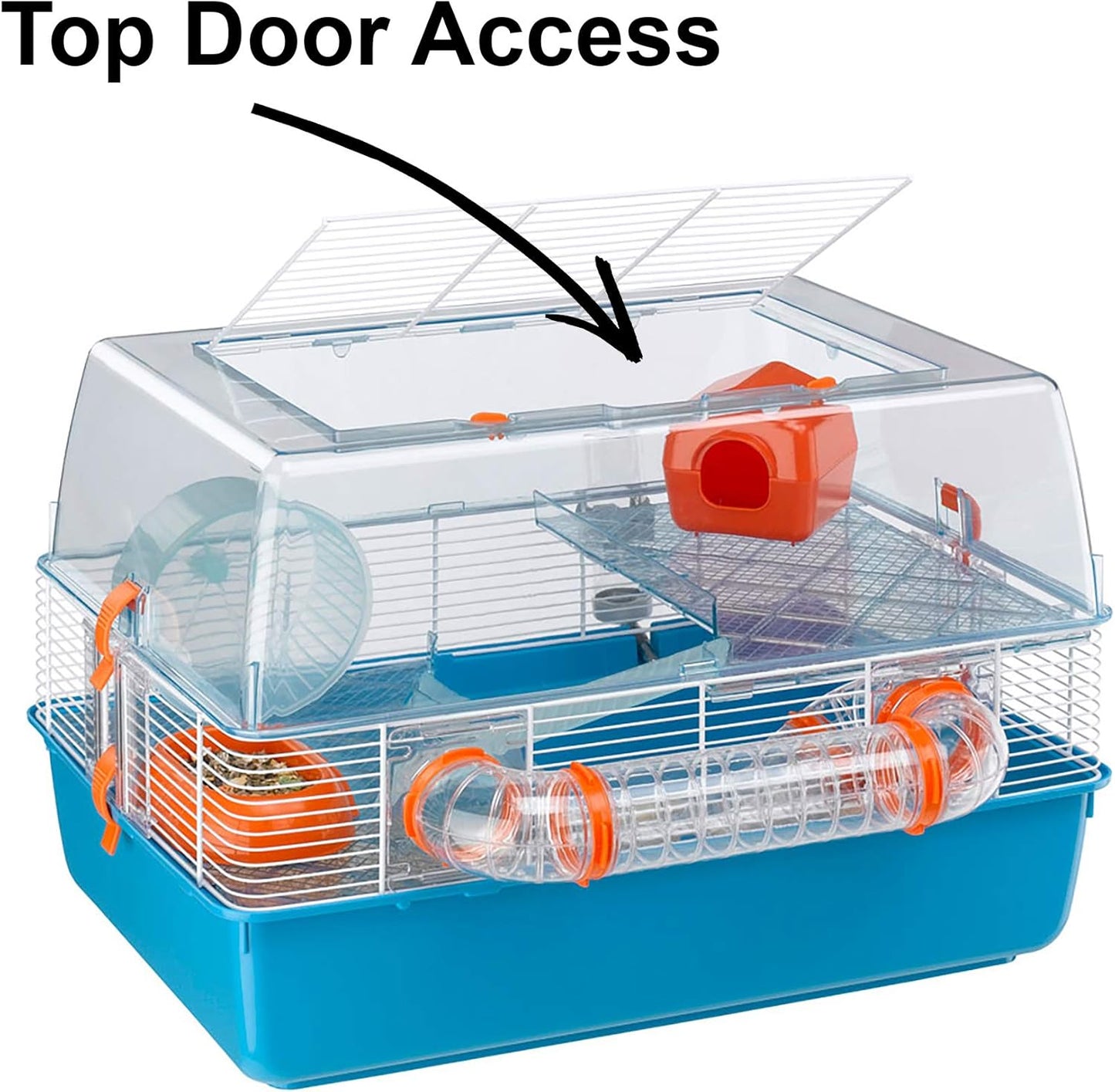Ferplast Duna Fun Hamster Cage | Multi-Tier Hamster Cage includes ALL Accessories | 21.65L x 18.5W x 14.76H Inches