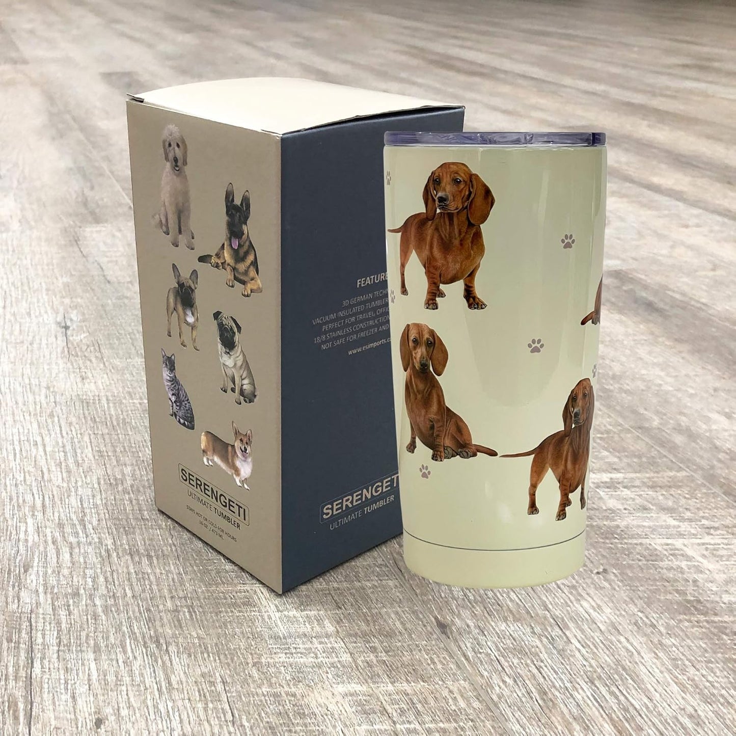 Dachshund Dog lovers 20 Oz. Stainless Steel, Vacuum Insulated  Spill Proof Lid - 3D Print - Insulated Travel mug for Hot or Cold Drinks