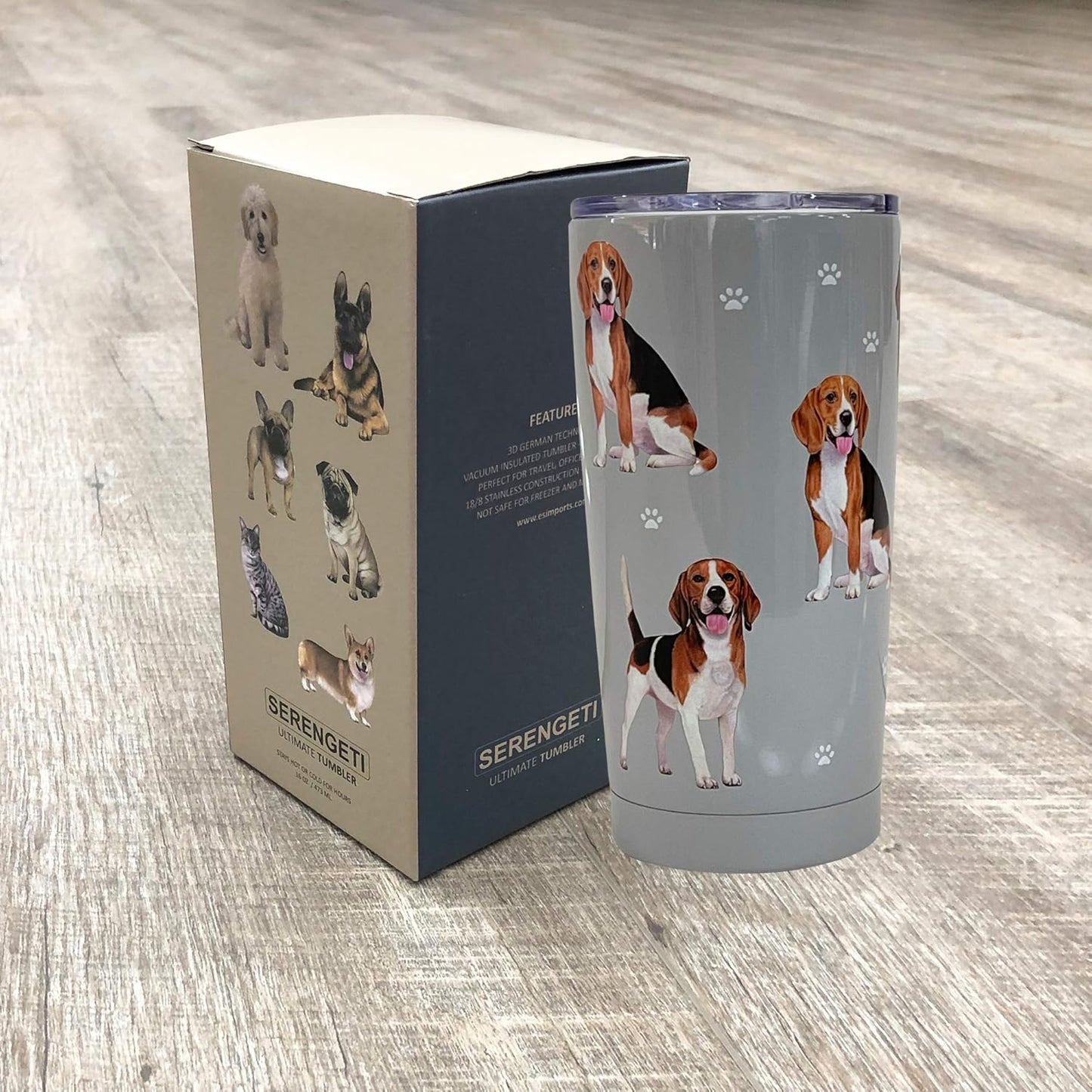 Beagle Dog Lover Tumbler 20 Oz. Stainless Steel, Vacuum Insulated Tumbler with Spill Proof Lid - 3D Print - Insulated Travel mug for Hot or Cold Drinks