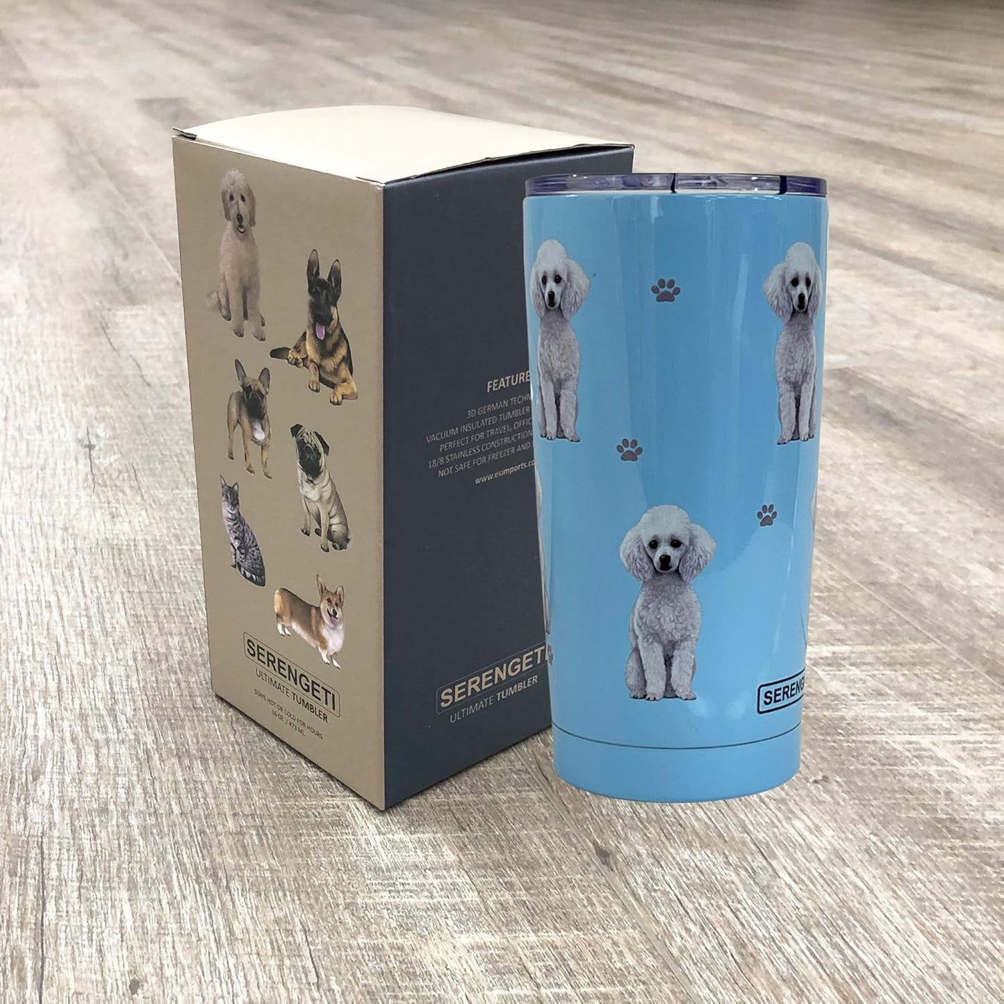 Poodle lovers Tumbler 20 Oz. Stainless Steel, Vacuum Insulated Tumbler with Spill Proof Lid - 3D Print - Insulated Travel mug for Hot or Cold drink