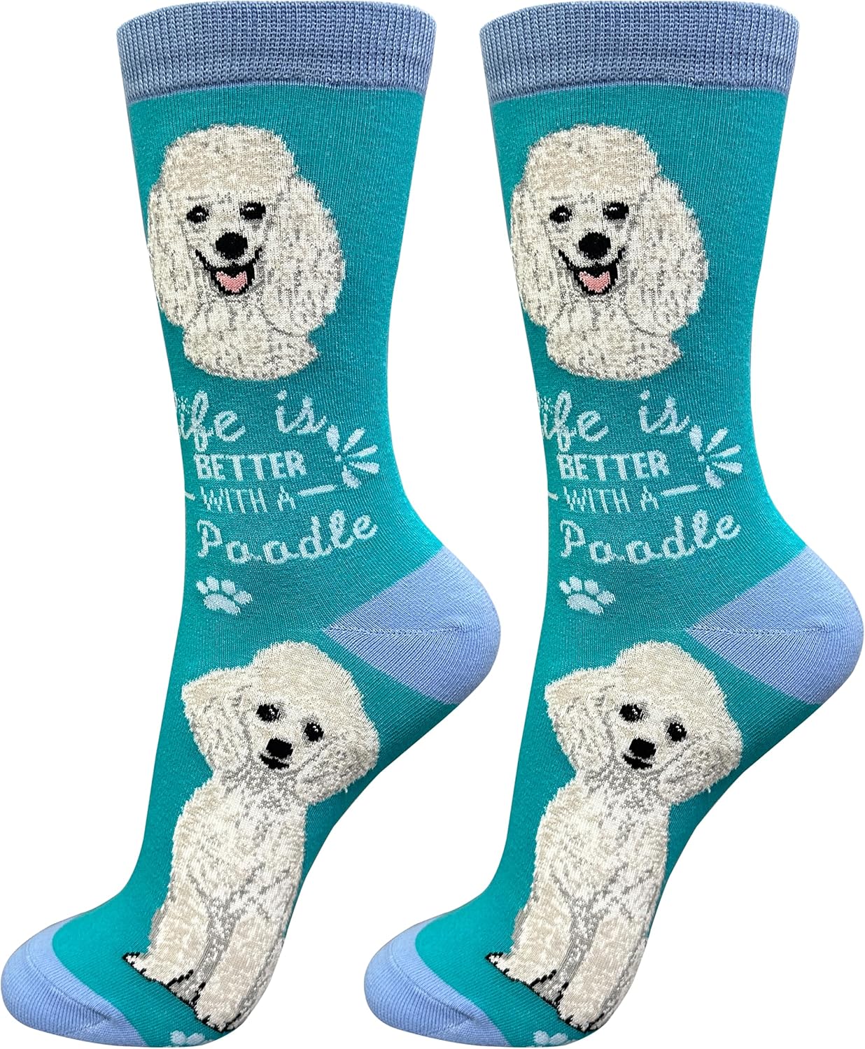 White Poodle Dog Lovers Socks -Unisex ,one size fits most, Premium quality