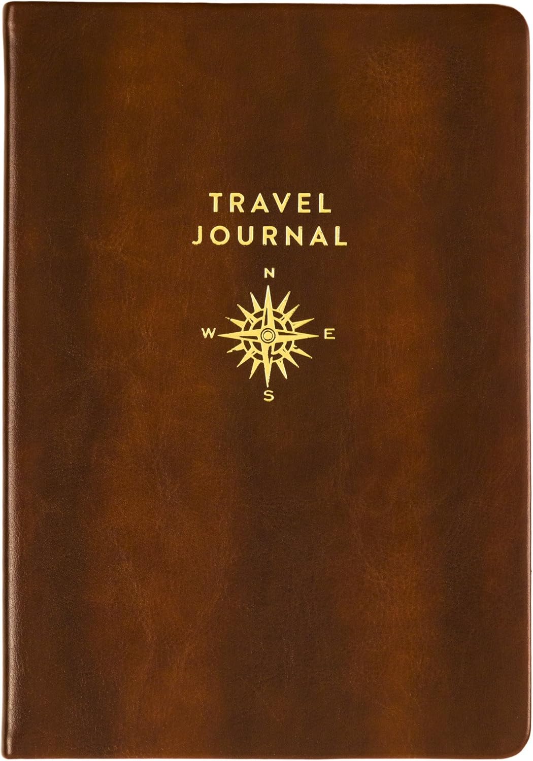 Eccolo Guided Travel Journal with Travel Themed Art & Quotations, 6x8, Brown