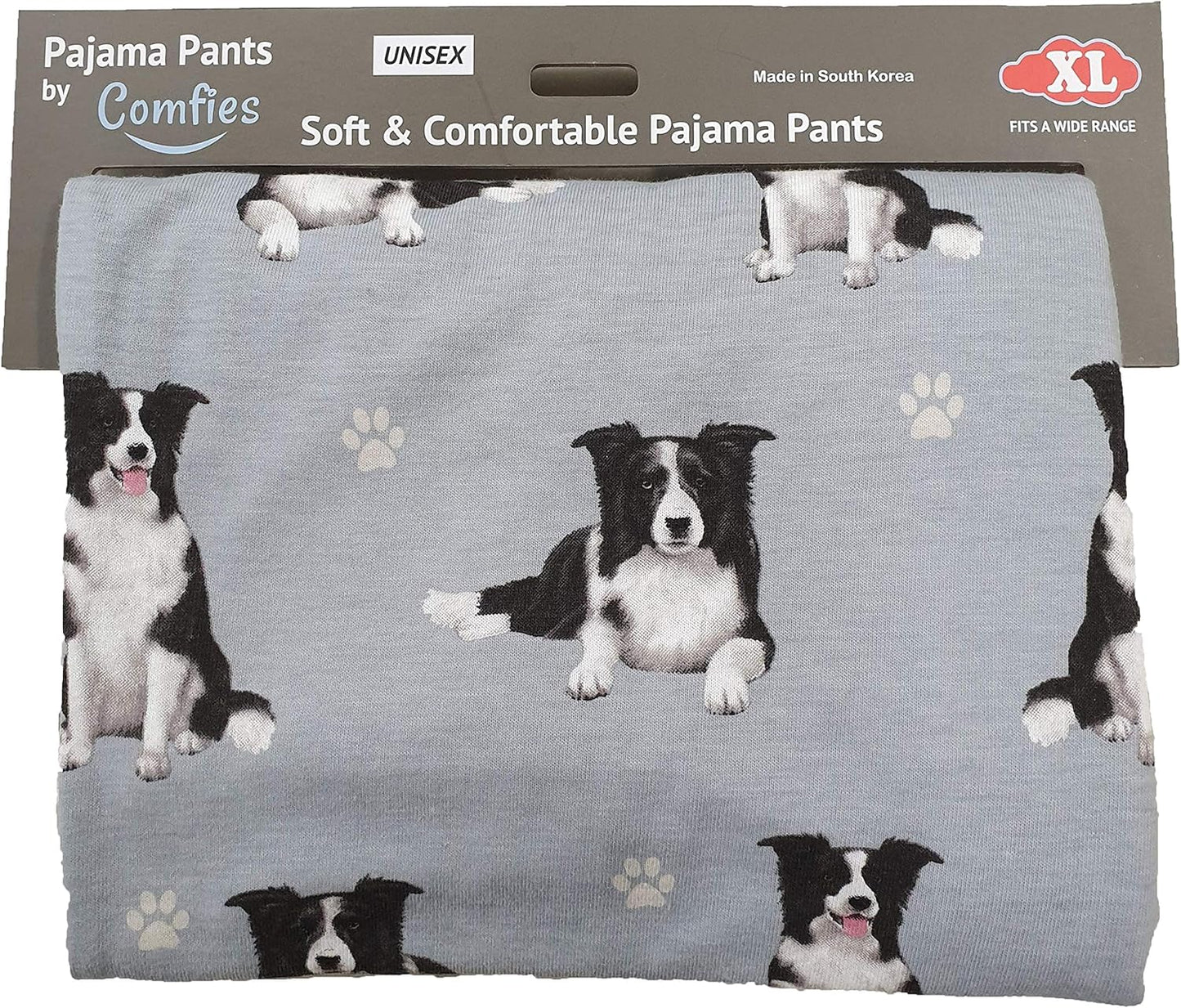 Border Collie Unisex Lightweight Cotton Blend Pajama Bottoms – Super Soft and Comfortable – Perfect for Border Collie Gifts