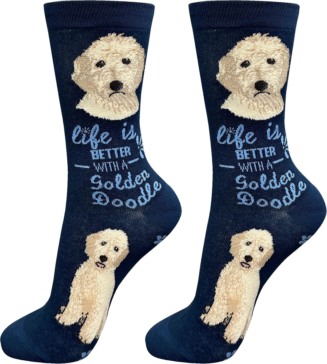 Goldendoodle Pet Lover Socks - Dog Socks - Pet Lover Gifts - Cute Crew Socks - Unisex -Novelty Socks