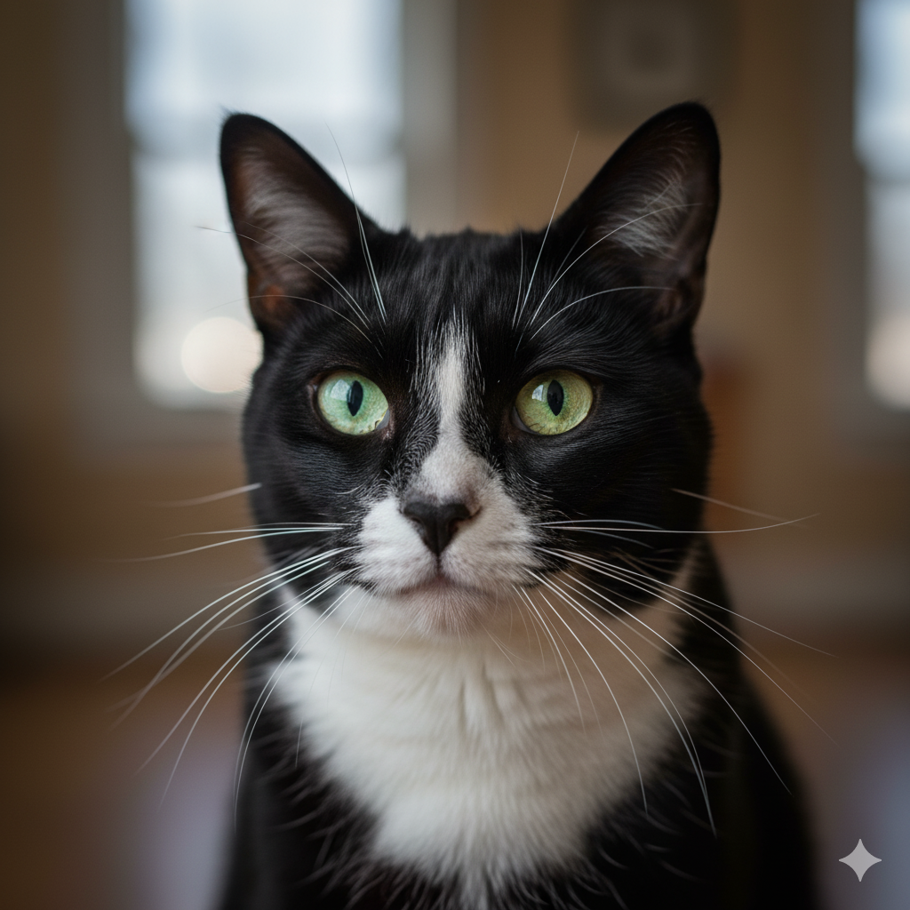Black and White Tuxedo Cat