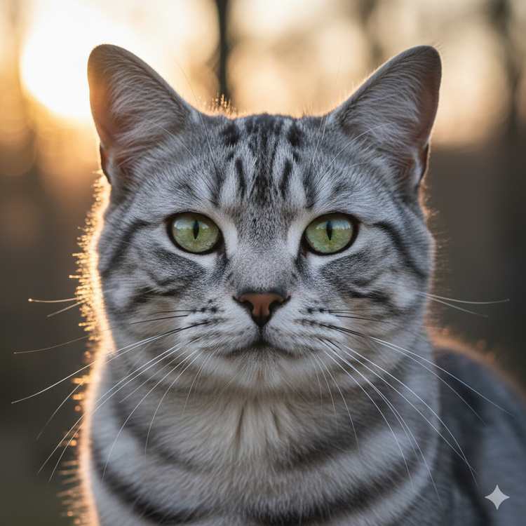 Tabby Silver Cat