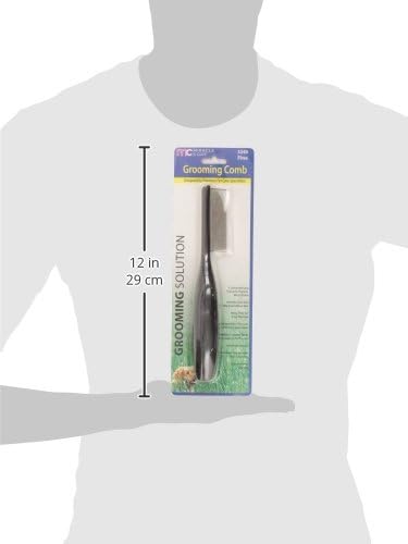 Miracle Care Coat Fine Grooming Comb, Black, 9"" l x 1.25"" w x 1.25"" h (3240)