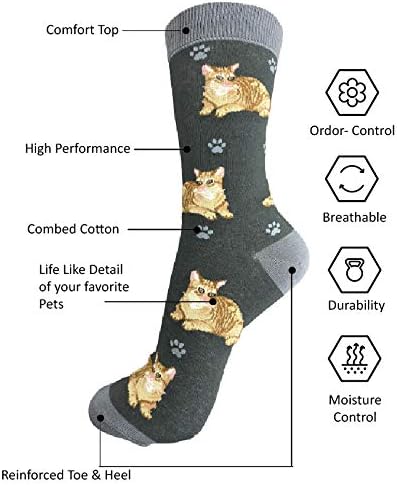 Tabby Orange Cat  Pet Lover Socks - All Season - One Size Fits Most - Unisex