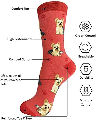 Yorkie Dog Pet Lover Socks - All Season - One Size Fits Most - Unisex