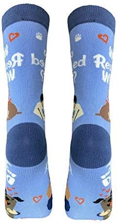 Pet Lover Socks - Fun - All Season - One Size Fits Most - For Women And Men – Cat And Dog Gifts (Who Rescued Who)