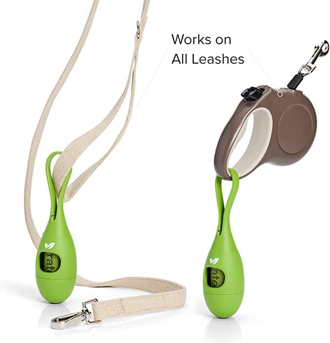 Earth Rated Dog Poop Bag Holder with Dog Poop Bags, Durable and Guaranteed Leakproof, Lavender Scented, 1 Dispenser and 15 Bags