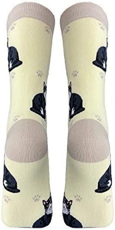 Black and White (Tuxedo) Cat Lovers Socks - All Season - One Size Fits Most - Unisex