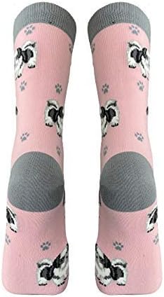 Black&white Shih Tzu Pet Lover Socks - All Season - One Size Fits Most - for Women and Men