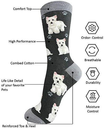 Westie Dog Lovers Socks - All Season - One Size Fits Most - Unisex