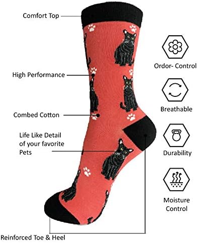 Black Cat Pet Lover Socks - Fun - All Season - One Size Fits Most  – Unisex