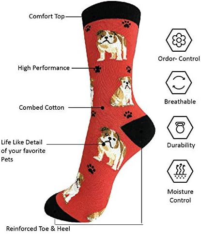 Bulldog dog lovers socks,One size fits most,Unisex, All season, Premium quality