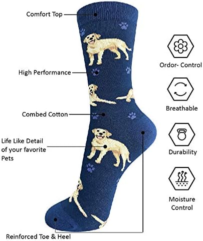 Yellow lab Lover Socks - All Season - One Size Fits Most - For Women And Men – Dog Gifts (Yellow Labrador)