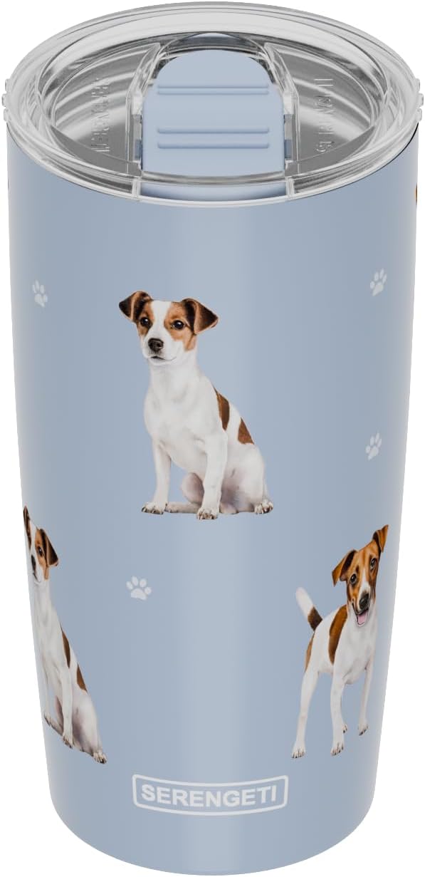 Jack Russell Terrier 20 Oz. Stainless Steel, Vacuum Insulated Tumbler with Spill Proof Lid - 3D Print - Insulated Travel mug for Hot or Cold Drinks (Jack Russell Terrier Tumbler)