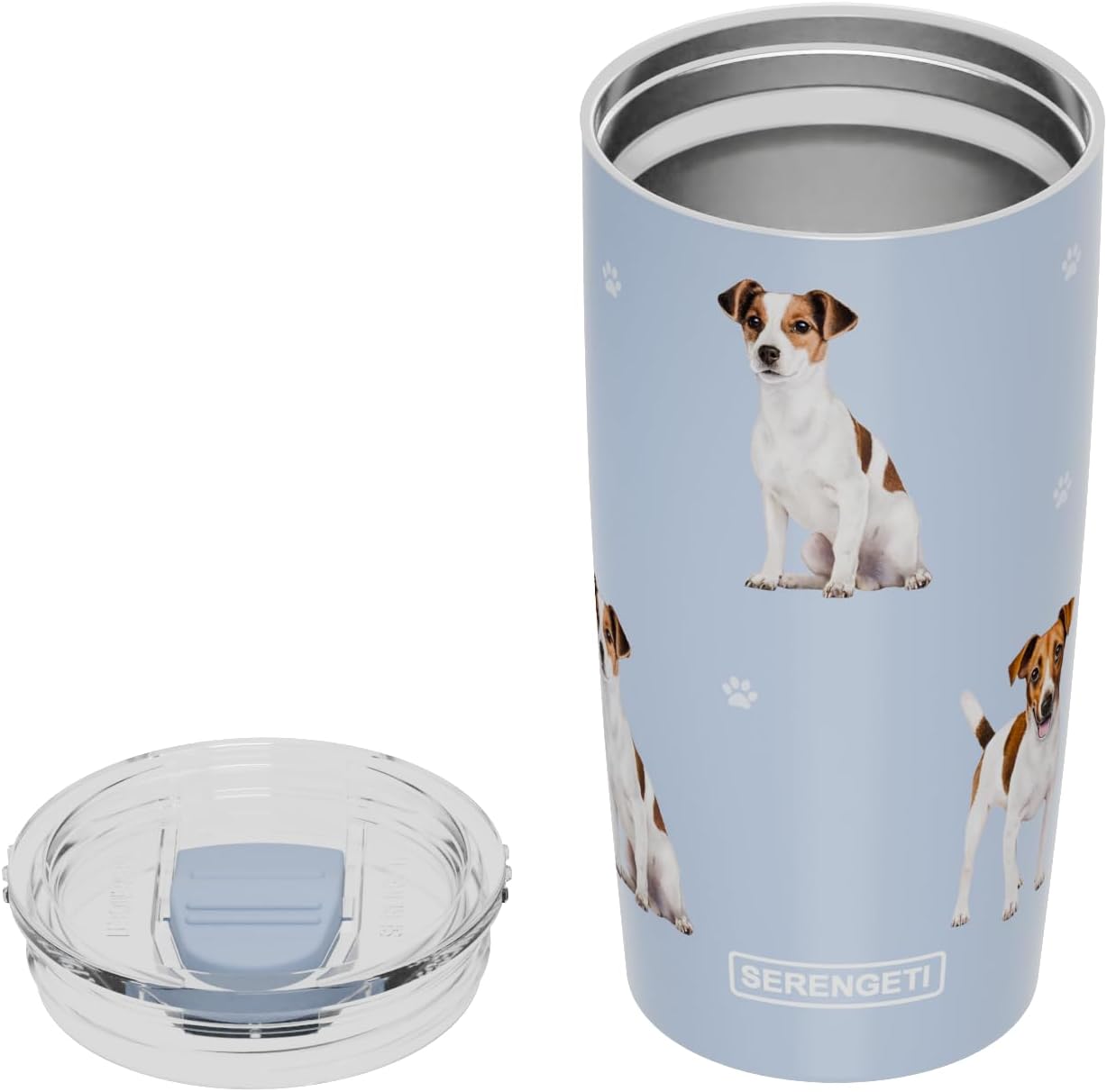 Jack Russell Terrier 20 Oz. Stainless Steel, Vacuum Insulated Tumbler with Spill Proof Lid - 3D Print - Insulated Travel mug for Hot or Cold Drinks (Jack Russell Terrier Tumbler)