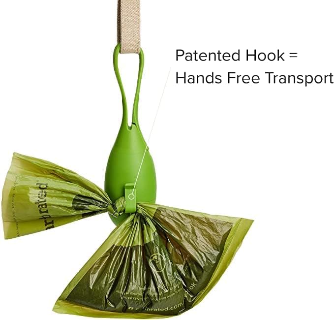 Earth Rated Dog Poop Bag Holder with Dog Poop Bags, Durable and Guaranteed Leakproof, Lavender Scented, 1 Dispenser and 15 Bags