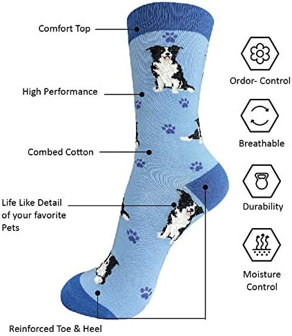 Border Collie Dog Lover Socks - All Season - One Size Fits Most -Unisex