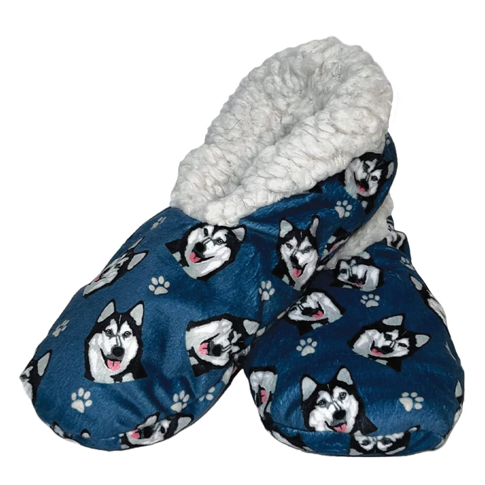 Siberian Husky Lovers Super Soft Slippers - One Size Fits Most - Cozy House Slippers - Non Skid Bottom - perfect for Siberian Husky gifts
