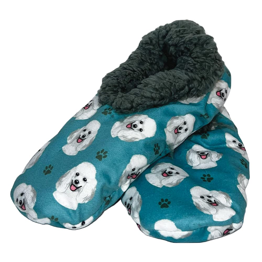 Poodle Dog Lovers Super Soft Unisex Slippers - One Size Fits Most - Cozy House Slippers - Non Skid Bottom