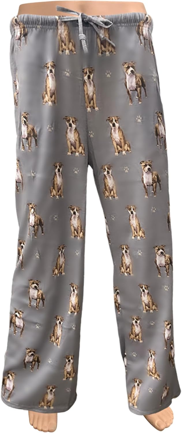 Pit Bull Unisex Lightweight Cotton Blend Pajama Bottoms – Super Soft and Comfortable – Perfect for Pit Bull Gifts