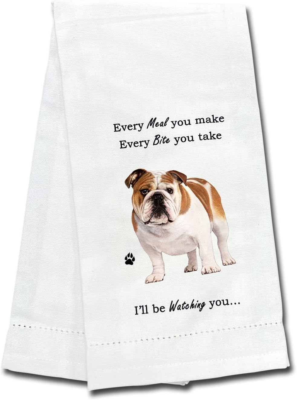 Bulldog lovers Kitchen Towel Tea Towels- Soft Highly Absorbent - Reusable - Quick Drying - 100% Natural Cotton
