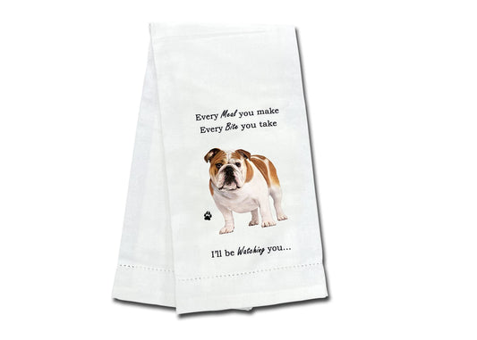 Bulldog lovers Kitchen Towel Tea Towels- Soft Highly Absorbent - Reusable - Quick Drying - 100% Natural Cotton