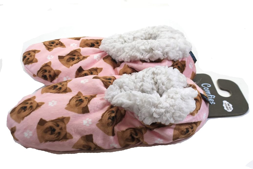 Yorkie Super Soft Slippers - One Size Fits Most - Cozy House Slippers - Non Skid Bottom - perfect for Yorkie gifts