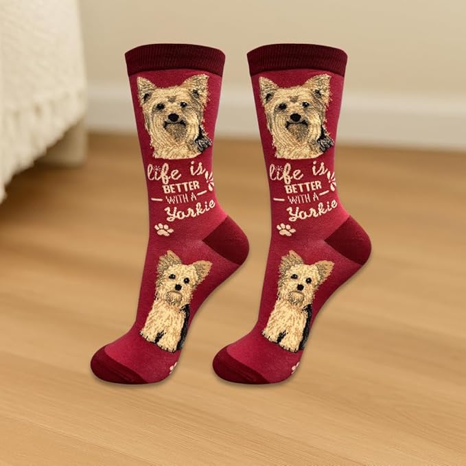 Yorkie Dog Pet Lover Socks - All Season - One Size Fits Most - Unisex,Premium Quality