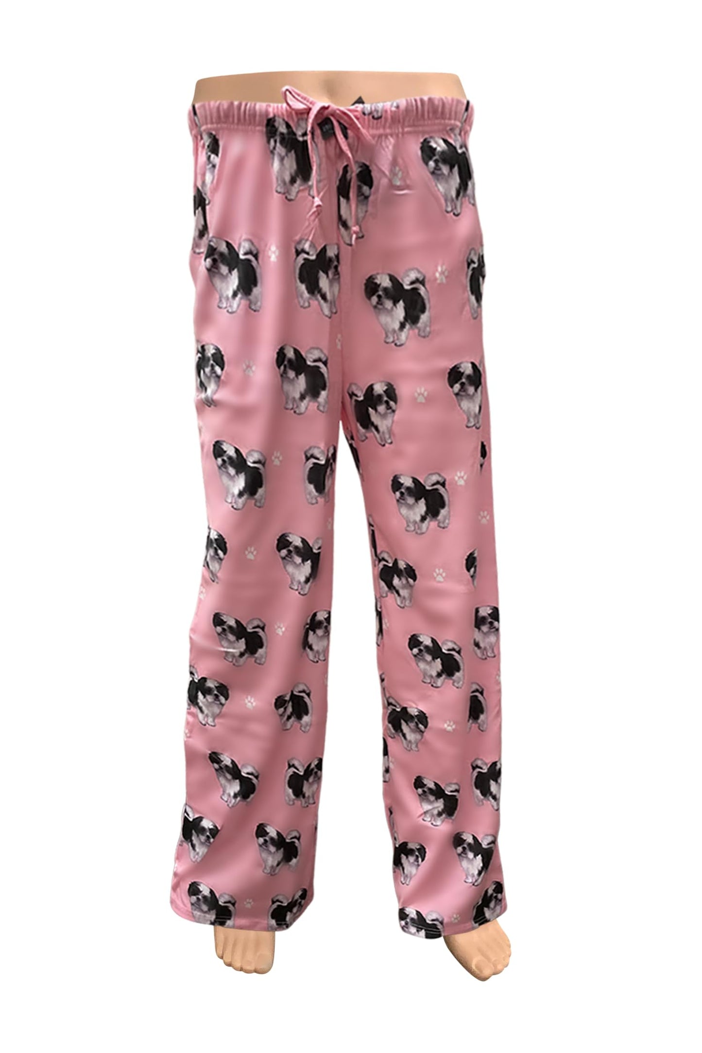 Shih Tzu Dog Lovers - Unisex Lightweight Cotton Blend Pajama Bottoms – Super Soft and Comfortable –