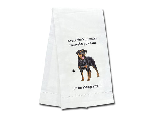 Rottweiler Dogs lover Kitchen Towel - Tea Towels Highly Absorbent - Reusable - Quick Drying - 100% Natural Cotton