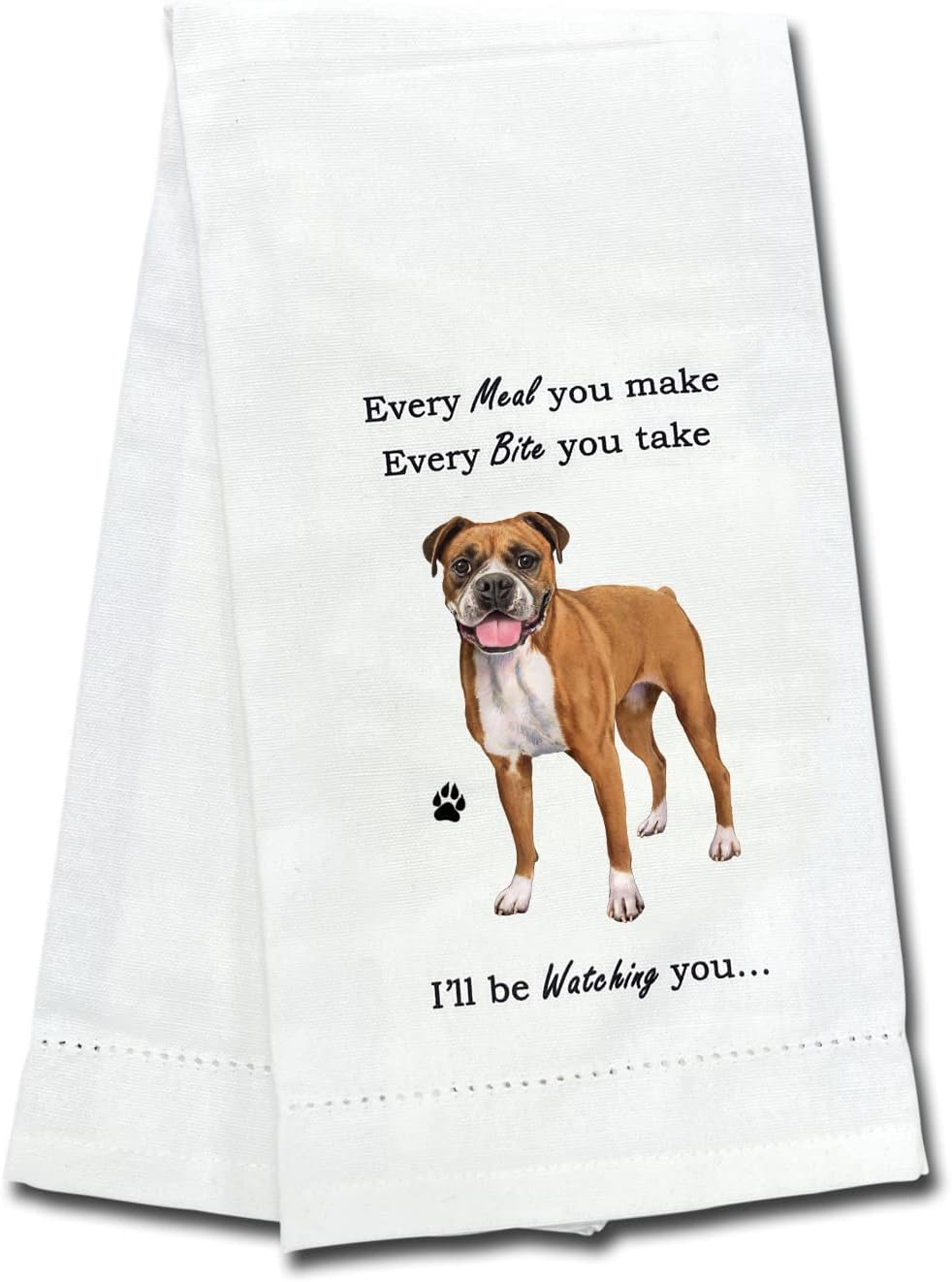Boxer Dog lovers Kitchen Towel Tea towel- Soft Highly Absorbent - Reusable - Quick Drying - 100% Natural Cotton