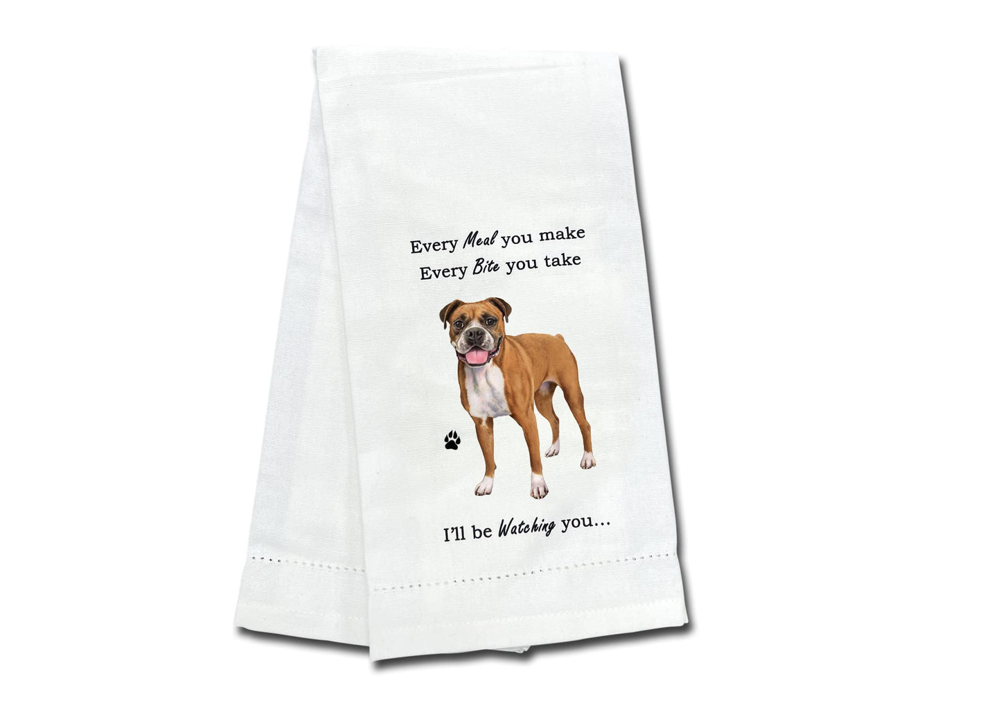 Boxer Dog lovers Kitchen Towel Tea towel- Soft Highly Absorbent - Reusable - Quick Drying - 100% Natural Cotton
