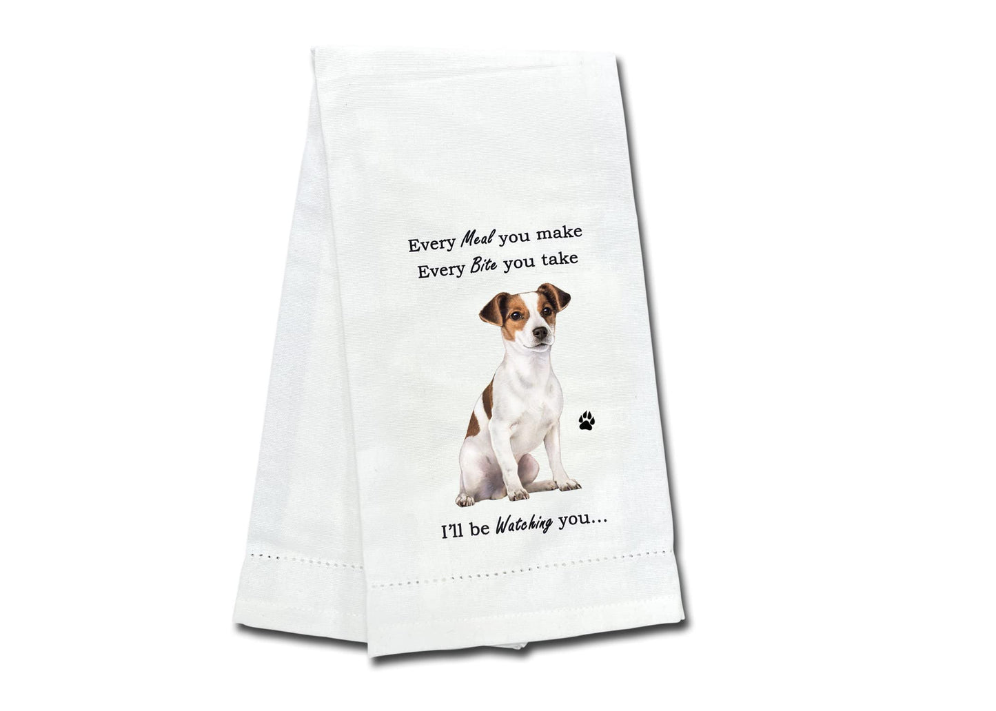 Jack Russell Kitchen Towel - Soft Highly Absorbent - Jack Russell Gifts - Dish Towels for Washing Dishes - Tea Towels - Reusable - Quick Drying - 100% Natural Cotton - Towels For Pet Lovers