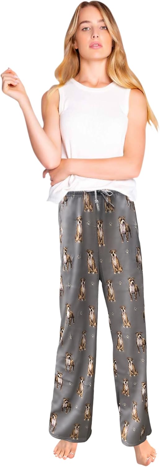 Pit Bull Unisex Lightweight Cotton Blend Pajama Bottoms – Super Soft and Comfortable – Perfect for Pit Bull Gifts
