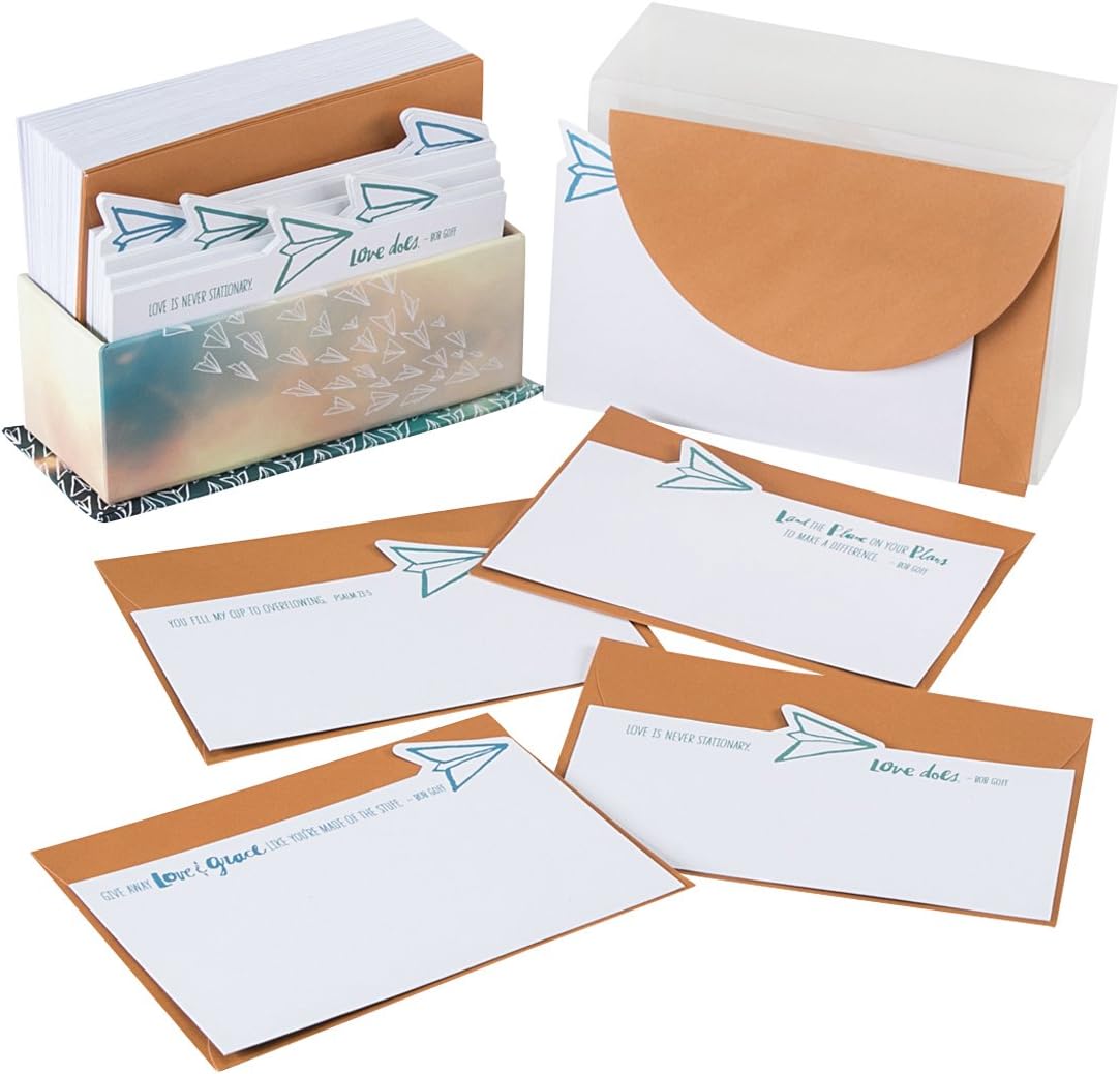 DaySpring Blank Cards with Designed Envelopes and Storage Tray, 5-1/4" x 3-14/16"