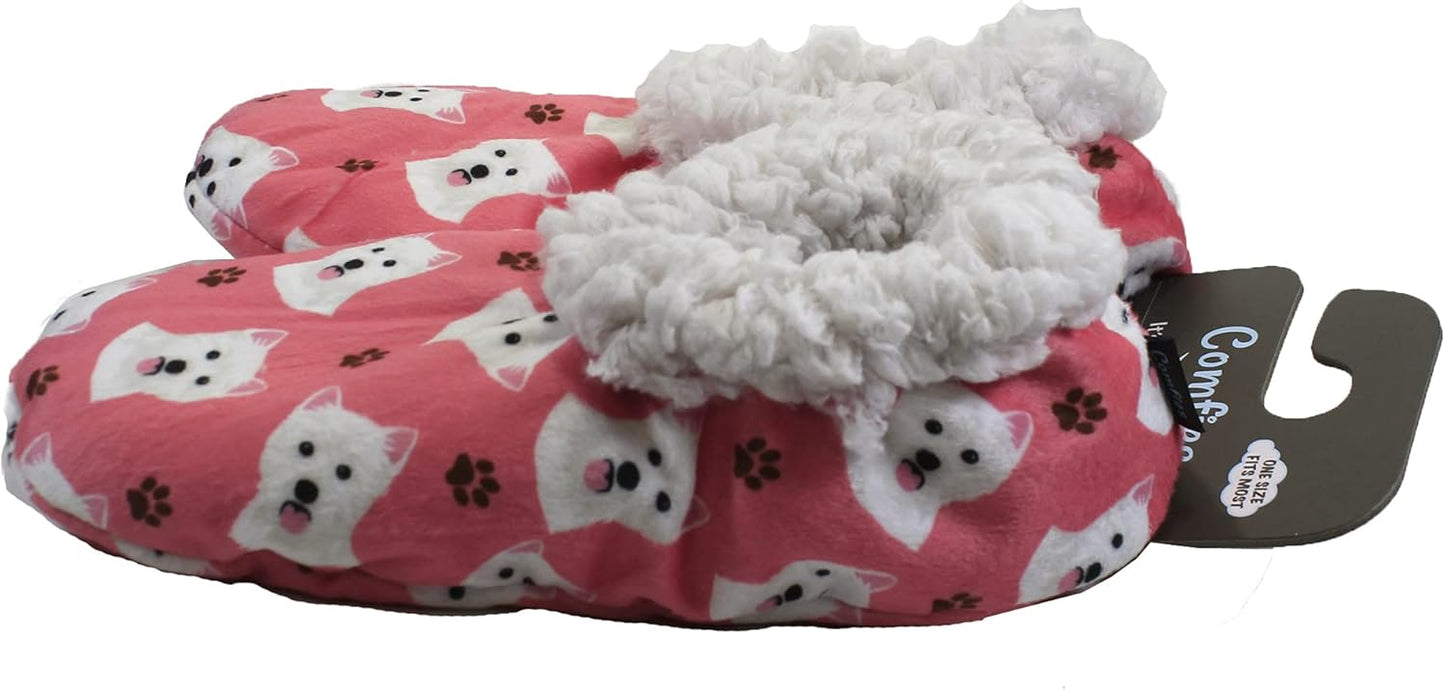 Westie Dog lovers Super Unisex Slippers - One Size Fits Most - Cozy House Slippers - Non Skid Bottom