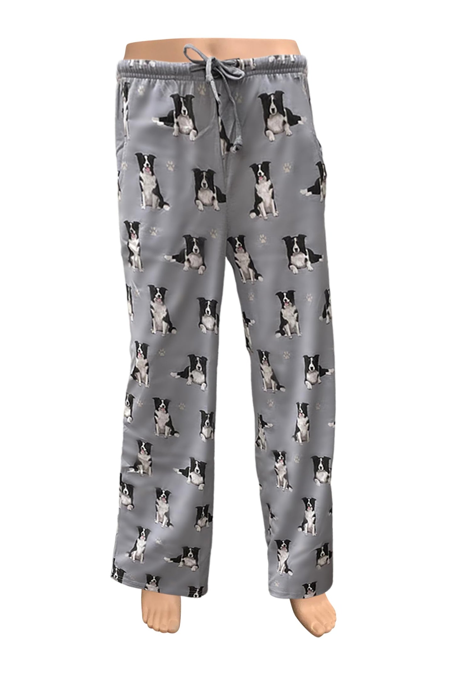 Border Collie Dog Lovers Unisex Lightweight Cotton Blend Pajama Bottoms – Super Soft and Comfortable – Perfect for Border Collie Gifts