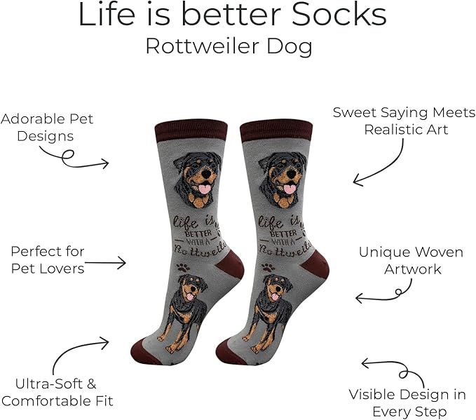 Rottweiler Lovers Socks Light weight  Unisex ,Fits in most,Premium Quality