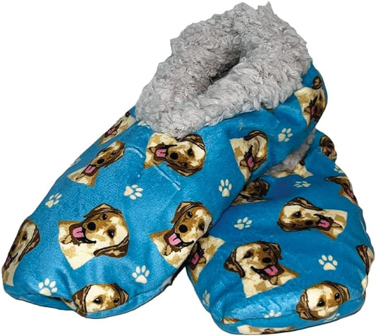 Yellow Lab Super Soft Slippers - One Size Fits Most - Cozy House Slippers - Non Skid Bottom - perfect for Yellow lab gifts