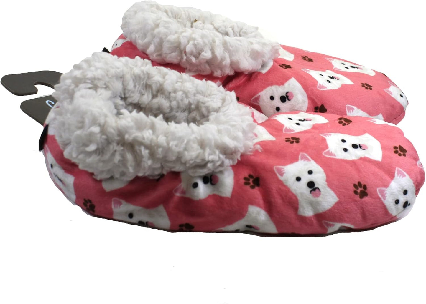 Westie Dog lovers Super Unisex Slippers - One Size Fits Most - Cozy House Slippers - Non Skid Bottom